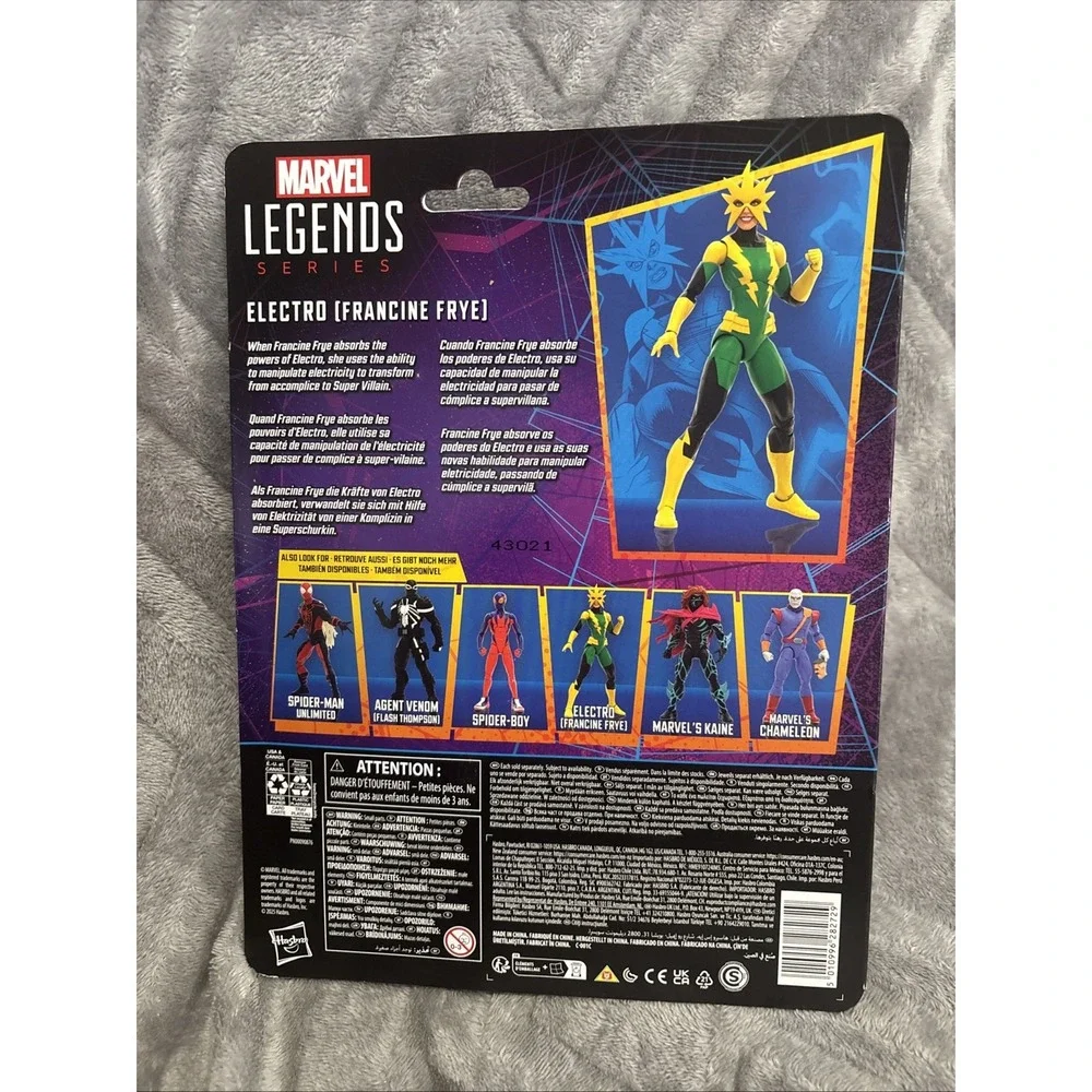 Spider-Man‎ Marvel Legends Electro (Francine Frye) 6-Inch AF BY HASBRO
